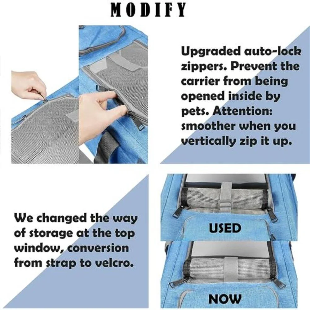 Pet Carrier for Large and Medium Cats, Soft-Sided Pet Carrier for Big Medium